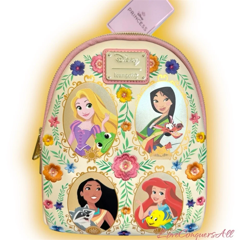 Loungefly Disney Princesses Floral Portraits Mini Backpack